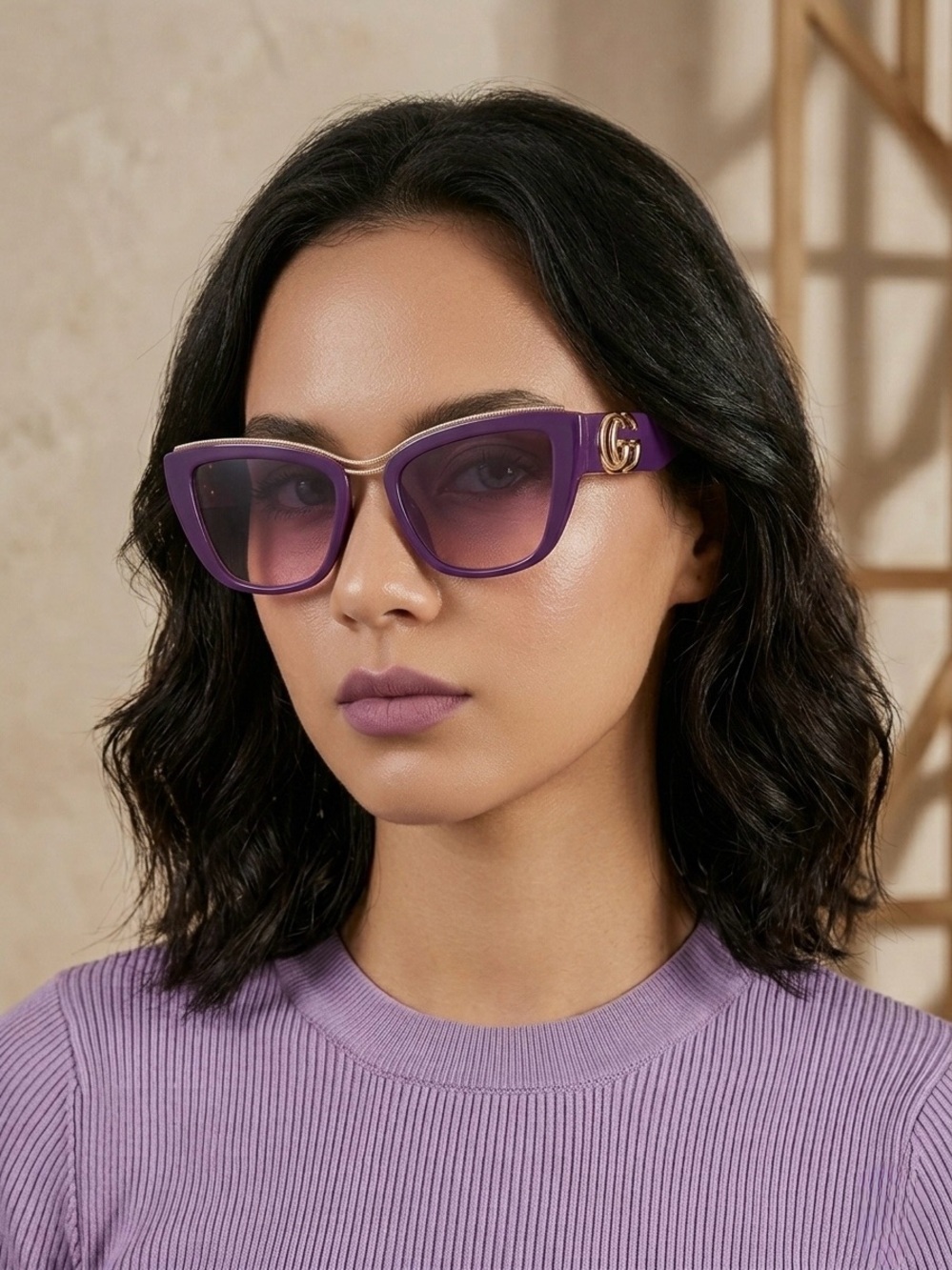 Vera Bradley Purple Cat-Eye Sunglasses